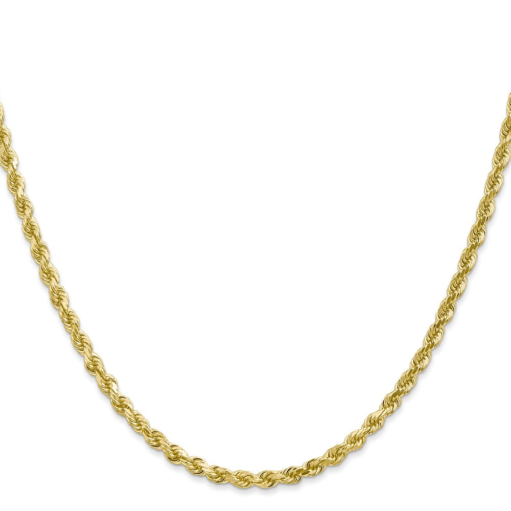 10K Gelbgold 3mm Diamantiert Kordel Halskette