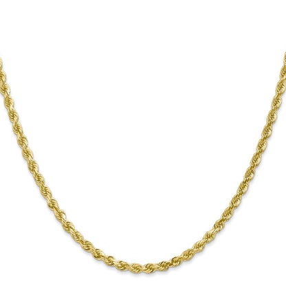 10K Gelbgold 3mm Diamantiert Kordel Halskette