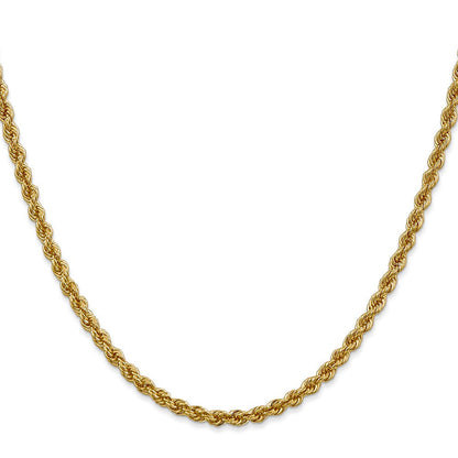 10K Gelbgold 3.0mm Massiv Kordel Halskette