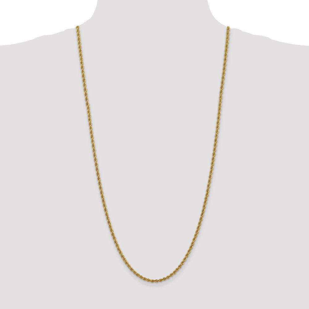 10K Gelbgold 3.0mm Massiv Kordel Halskette