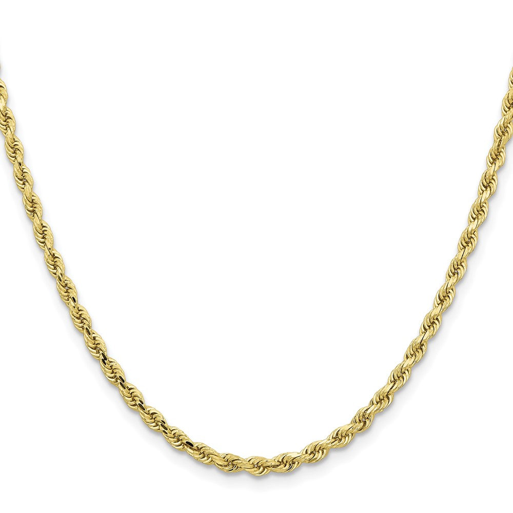 10K Gelbgold 3.25mm Diamantiert Kordel Halskette
