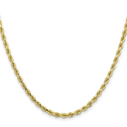 10K Gelbgold 3.25mm Diamantiert Kordel Halskette