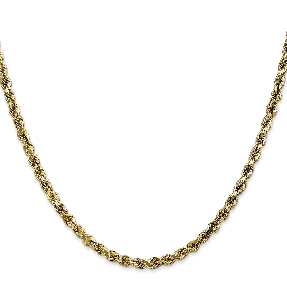 10K Gelbgold 3.5mm Diamantiert Kordel Halskette