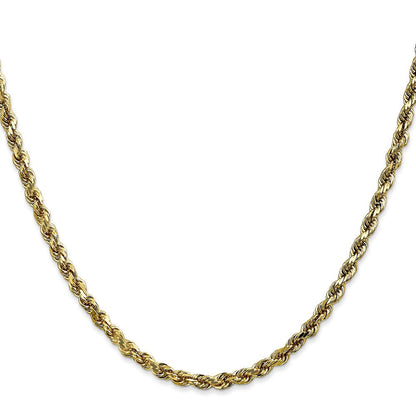 10K Gelbgold 3.5mm Diamantiert Kordel Halskette