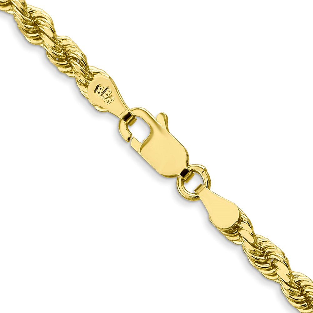 10K Gelbgold 3.5mm Diamantiert Kordel Halskette