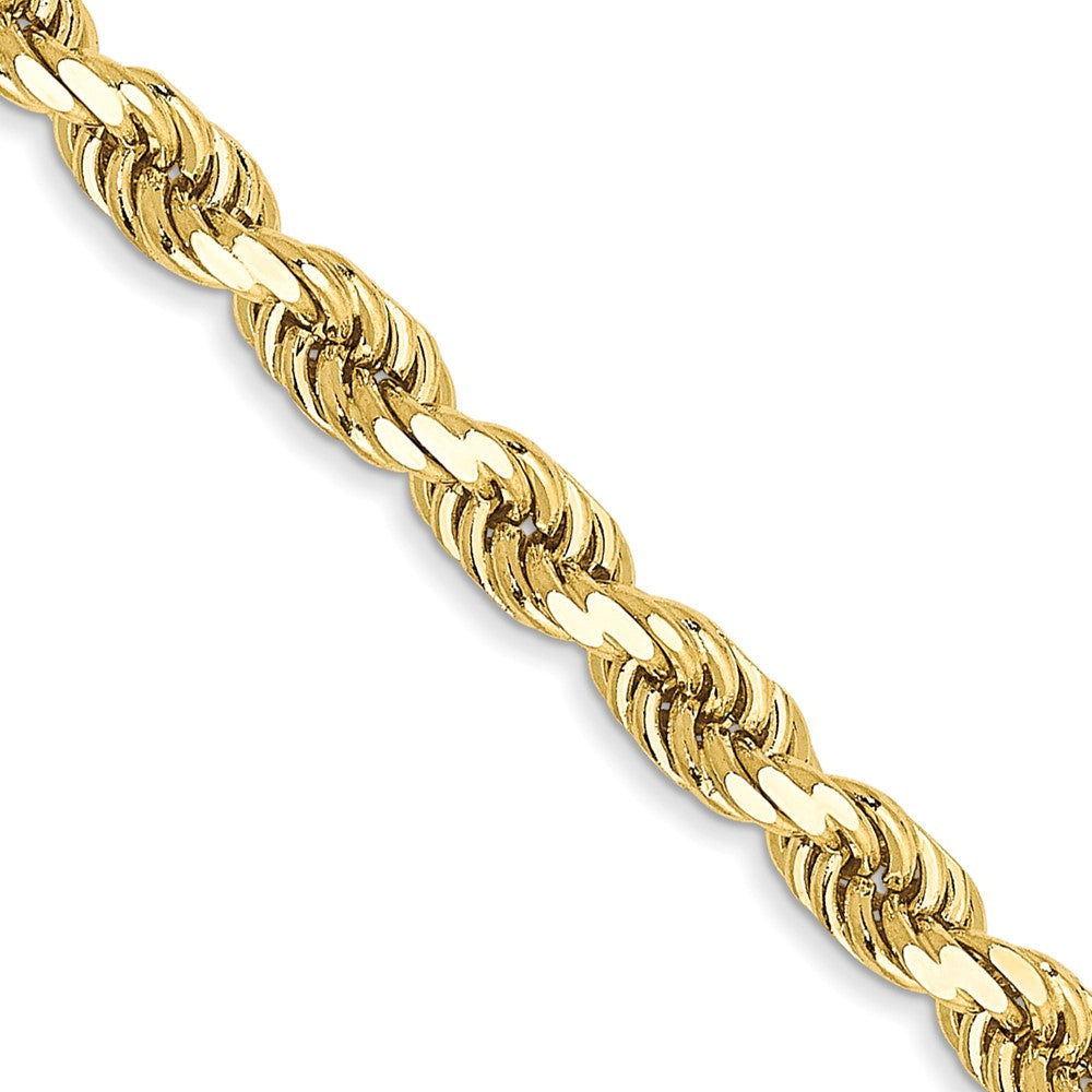 10K Gelbgold 3.5mm Diamantiert Kordel Halskette