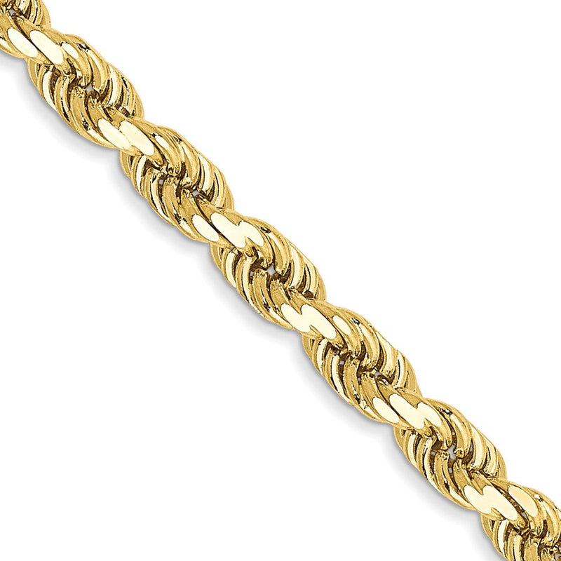 10K Gelbgold 3.5mm Diamantiert Kordel Halskette