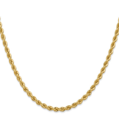 10K Gelbgold 3.65mm Massiv Kordel Halskette