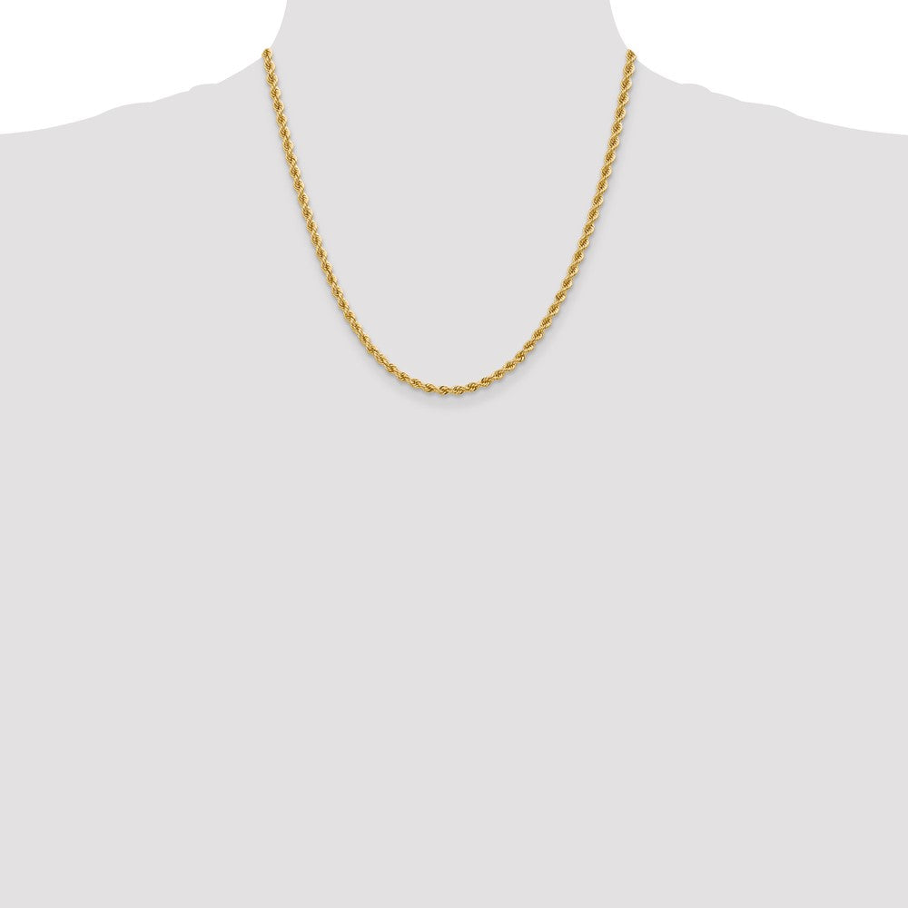 10K Gelbgold 3.65mm Massiv Kordel Halskette
