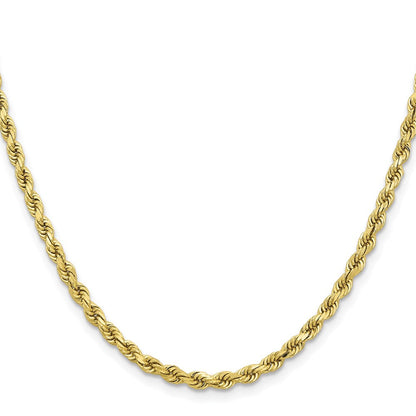 10K Gelbgold 3.75mm Diamantiert Kordel Halskette