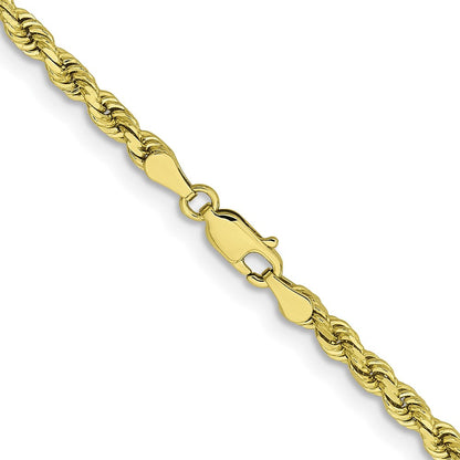 10K Gelbgold 3.75mm Diamantiert Kordel Halskette