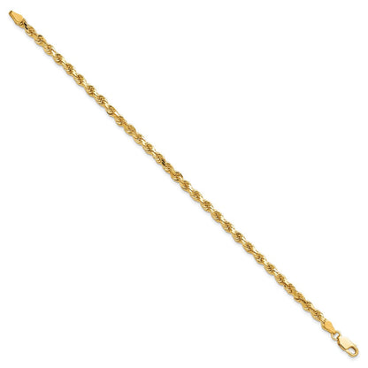 10K Gelbgold 3.75mm Diamantiert Kordel Gliederarmband