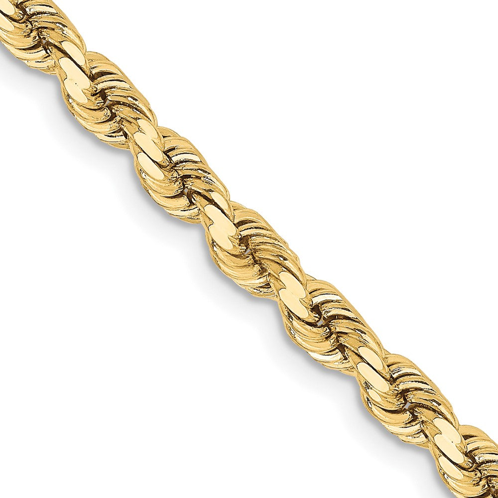 10K Gelbgold 3.75mm Diamantiert Kordel Halskette