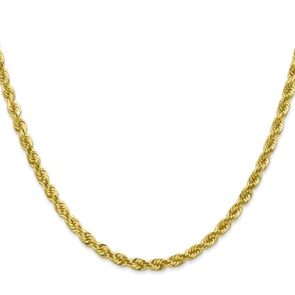 10K Gelbgold 4mm Diamantiert Kordel Halskette