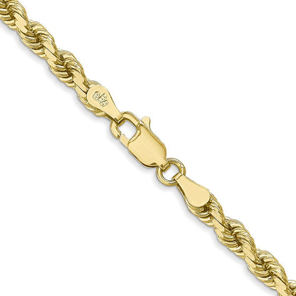 10K Gelbgold 4mm Diamantiert Kordel Halskette