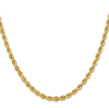 10K Gelbgold 4.0mm Massiv Kordel Halskette