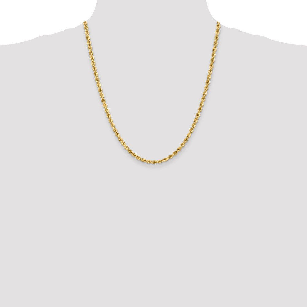 10K Gelbgold 4.0mm Massiv Kordel Halskette