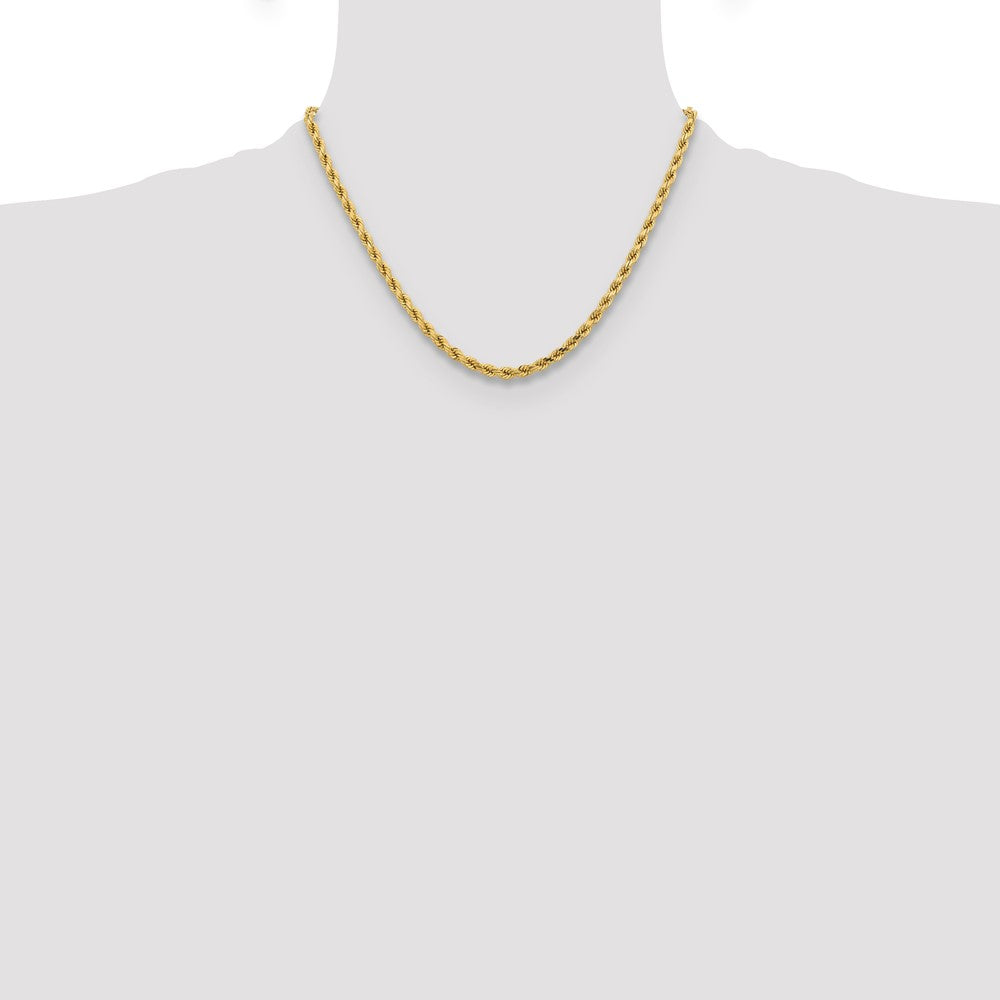 10K Gelbgold 4.25mm Diamantiert Kordel Halskette