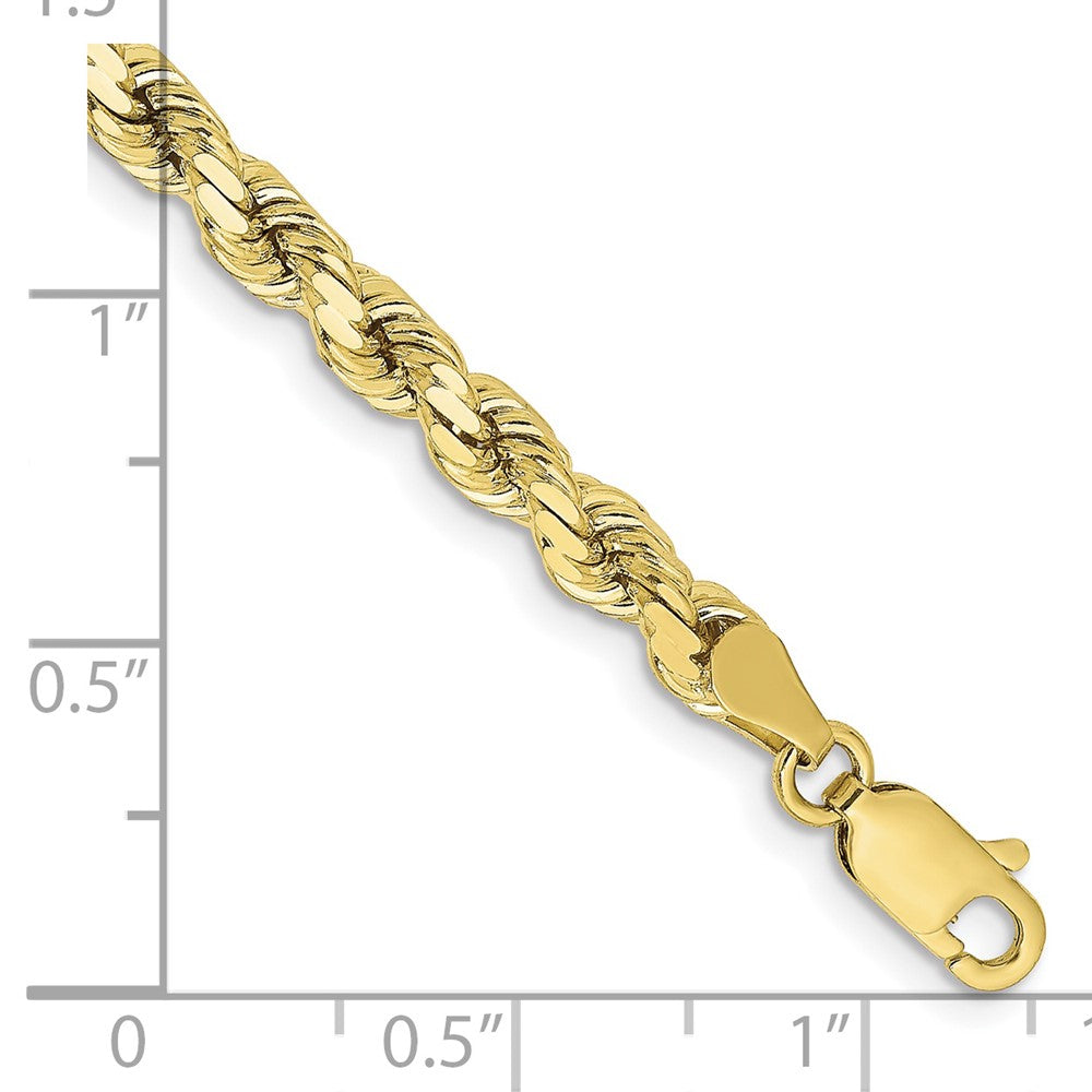 10K Gelbgold 4.25mm Diamantiert Kordel Gliederarmband