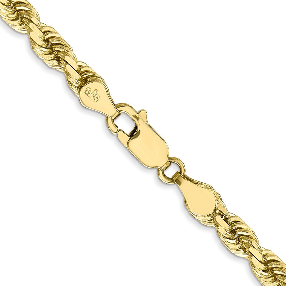 10K Gelbgold 4.5mm Diamantiert Kordel Halskette