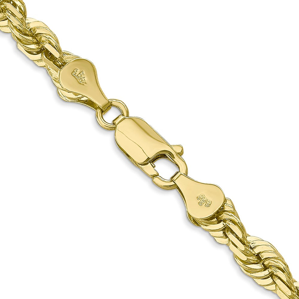 10K Gelbgold 5.5mm Diamantiert Kordel Halskette