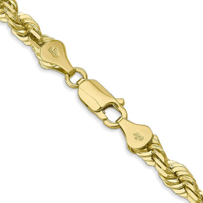 10K Gelbgold 5.5mm Diamantiert Kordel Halskette