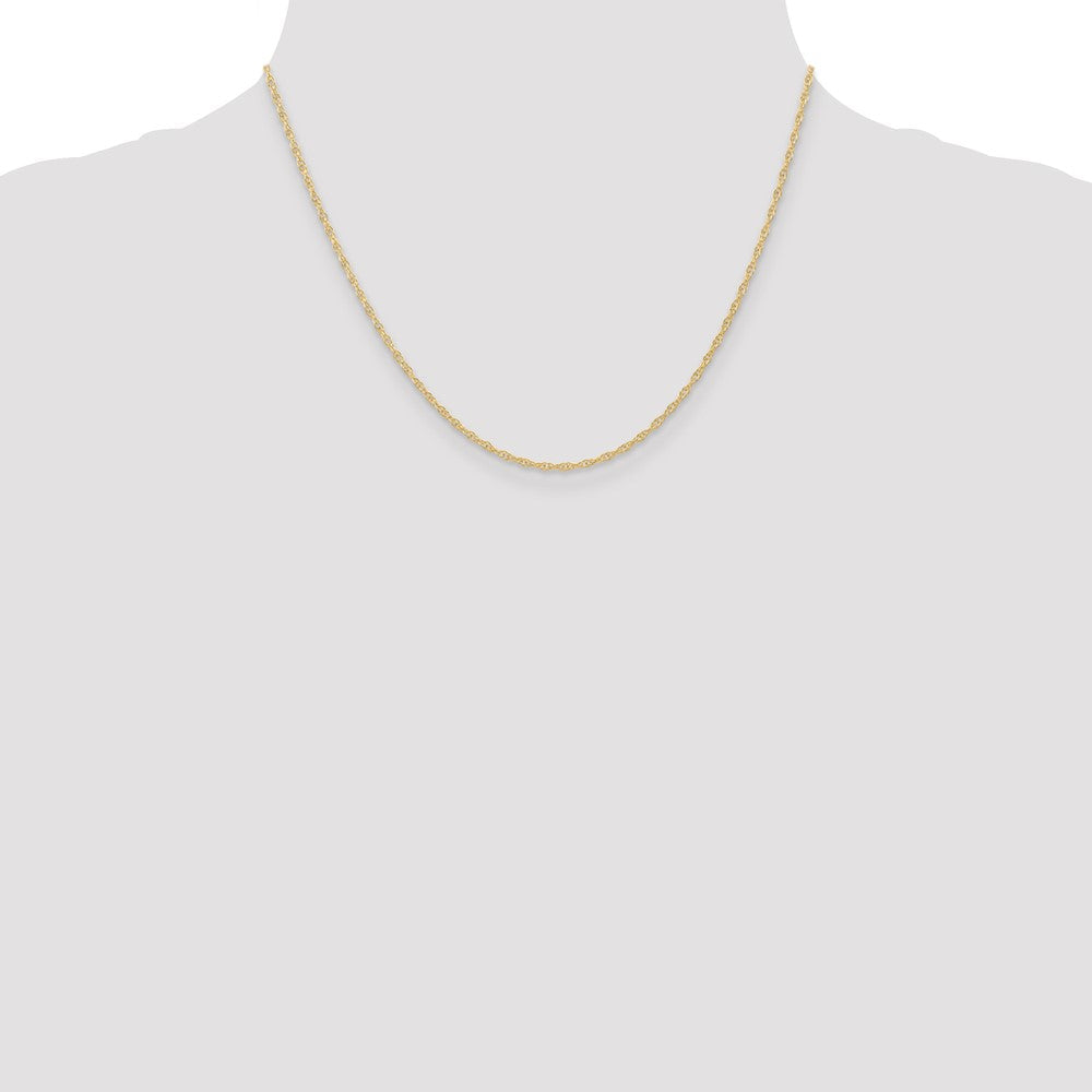10K Gelbgold 1.35mm Carded Ankerkette Kordel Halskette