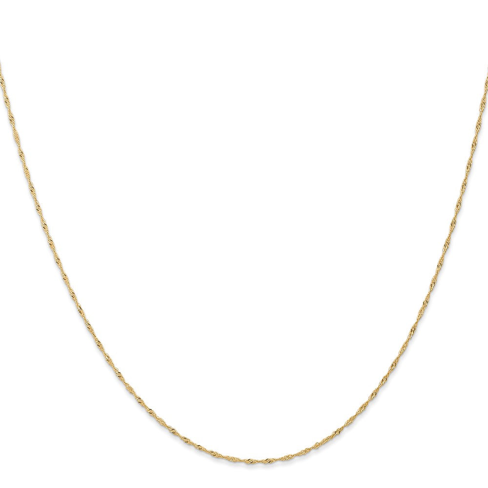 10K Gelbgold 1mm Carded Singapurkette Halskette