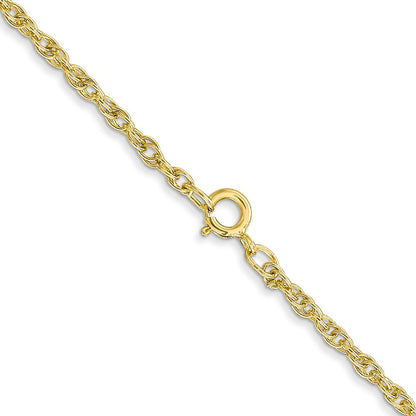 10K Gelbgold 1.55mm Carded Ankerkette Kordel Halskette