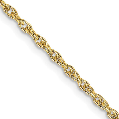 10K Gelbgold 1.55mm Carded Ankerkette Kordel Halskette