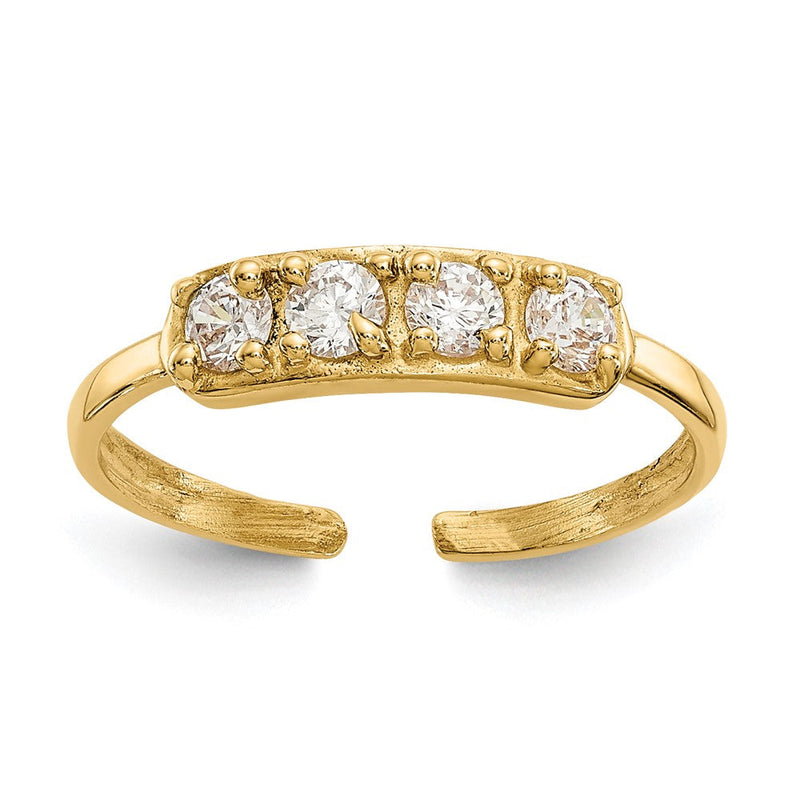 10K Gelbgold 10K Zirkonia Zehenring