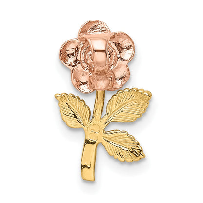 10K Bicolor 10K Rose Blume Anhänger
