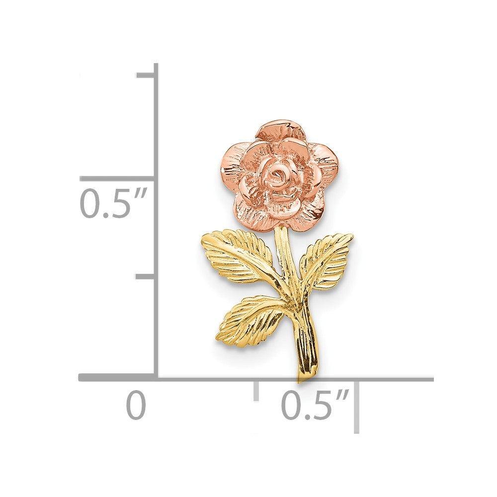 10K Bicolor 10K Rose Blume Anhänger