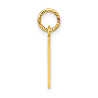 10K Gelbgold Emailliert Ace Of Spades Card Charm