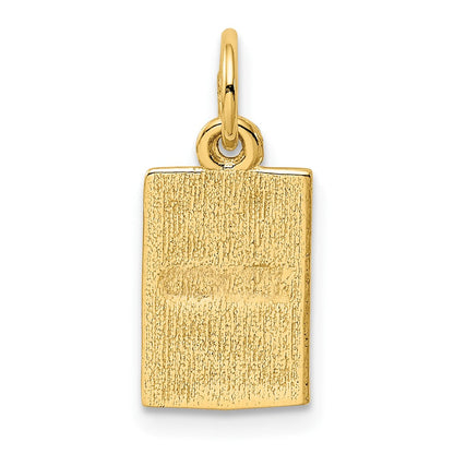 10K Gelbgold Emailliert Ace Of Spades Card Charm