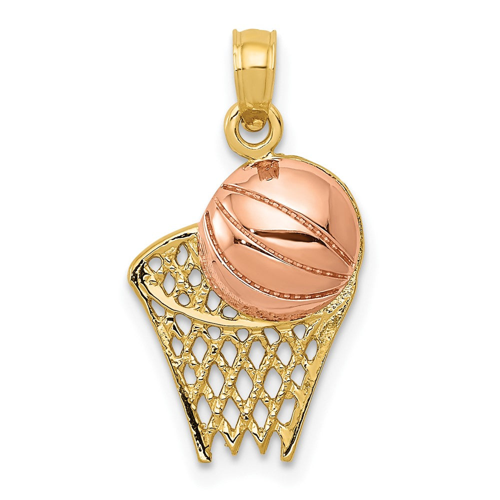 10K Bicolor Basketball Creole mit Kugel Anhänger