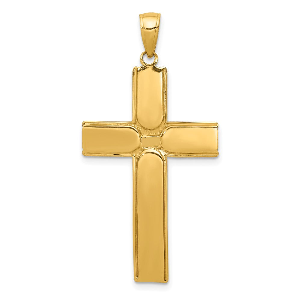 10K Gelbgold Satiniert Finish Kruzifix Anhänger
