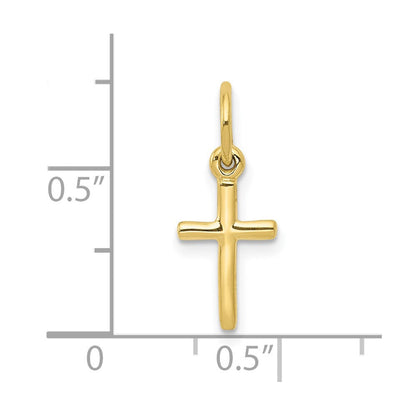 10K Gelbgold Klein Kreuz Charm