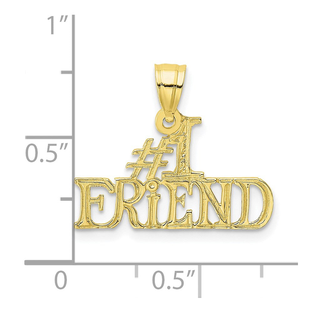 10K Gelbgold 10K #1 Freund Anhänger