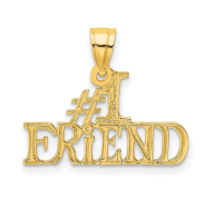10K Gelbgold 10K #1 Freund Anhänger