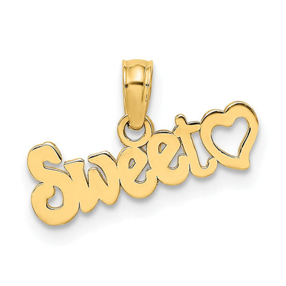10K Gelbgold Süß Herz Charm