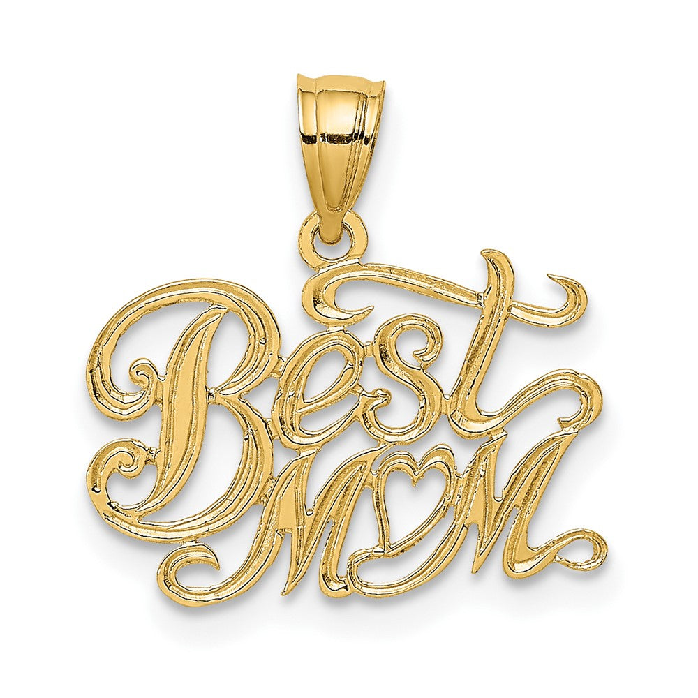 10K Gelbgold 10K Beste Mama Anhänger