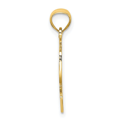 10K Gelbgold Beste Mama Herz Charm