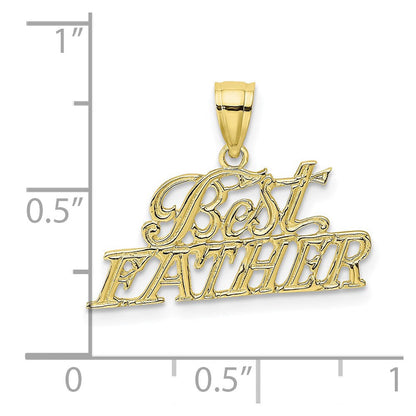 10K Gelbgold 10K Beste Vater Anhänger