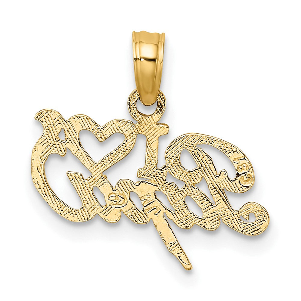 10K Gelbgold I Herz Papa Charm