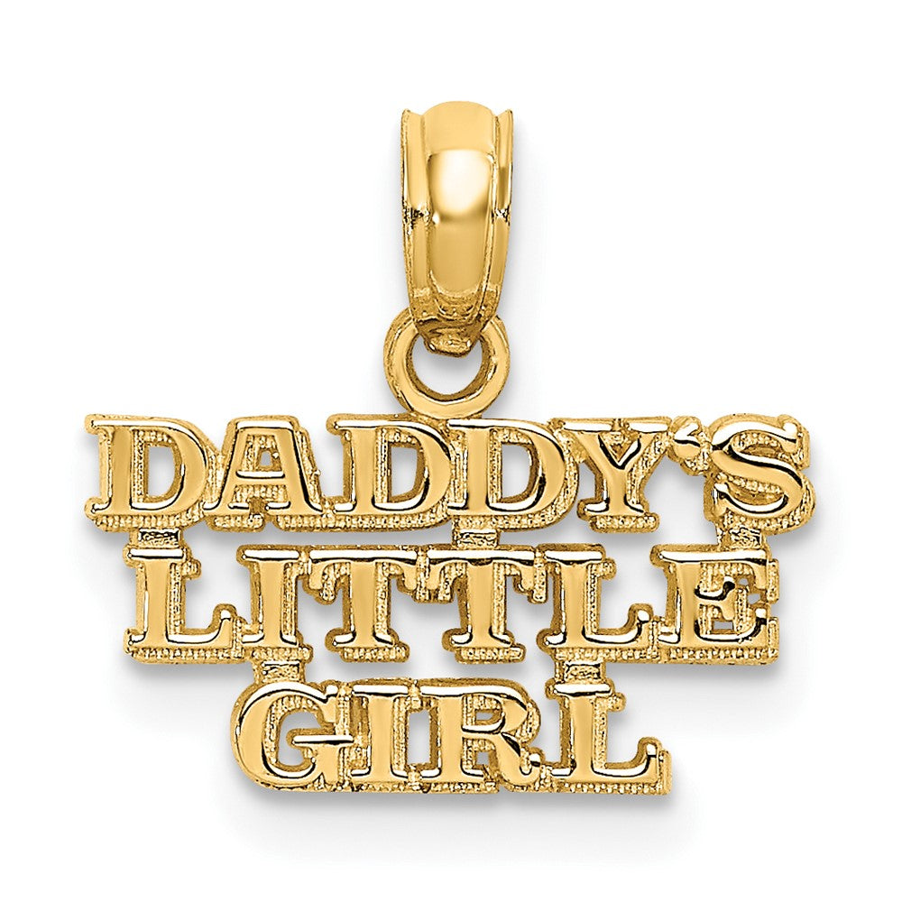 10K Gelbgold Daddys Little Mädchen Charm