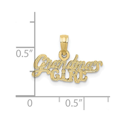 10K Gelbgold Oma Mädchen Charm