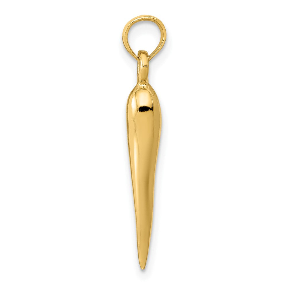 10K Gelbgold 10K Mittel Italienisch Horn Anhänger