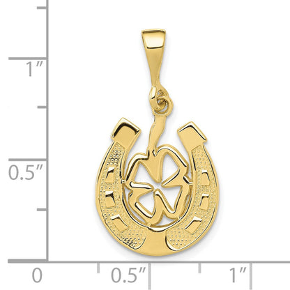 10K Gelbgold Good Luck Klee Anhänger