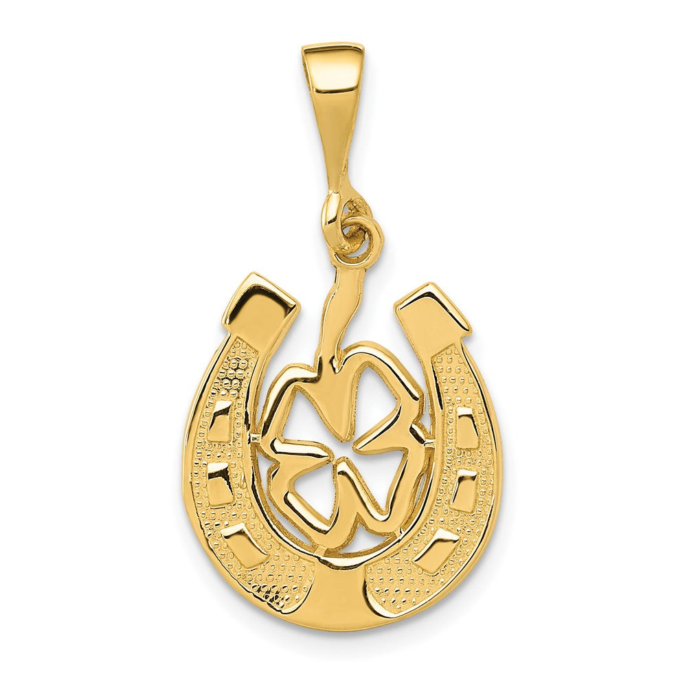 10K Gelbgold Good Luck Klee Anhänger